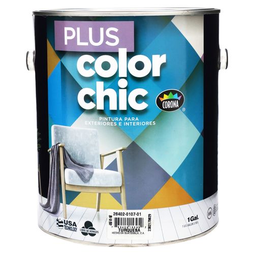 Pintura Color Chic Latex Turquesa  Galon
