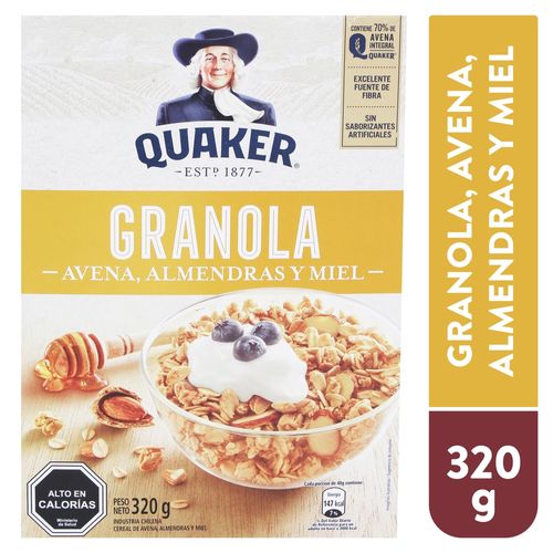 Granola Quaker Avena Almendras y Miel - 320 g