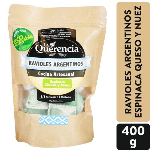 Ravioles argentinos La Querencia con espinaca - 400 g