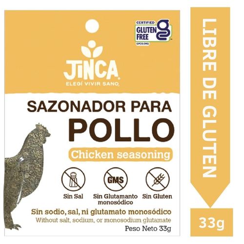 Sazonador Jinca sin sal para pollo - 33 g