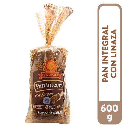 Pan integral Granix con linaza - 600 g