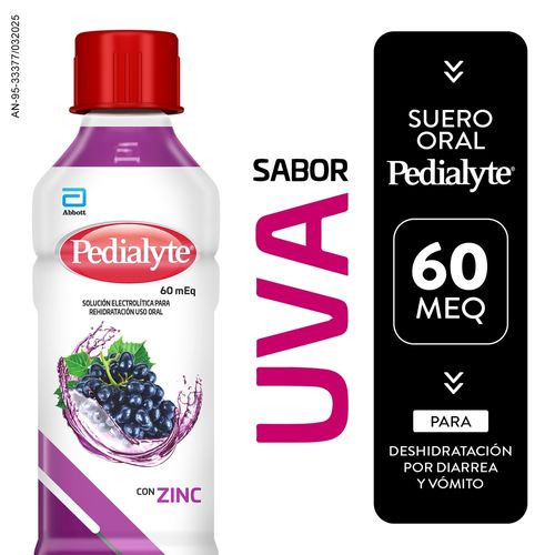 Rehidratante Pedialyte sabor uva 60 mEq - 500 ml