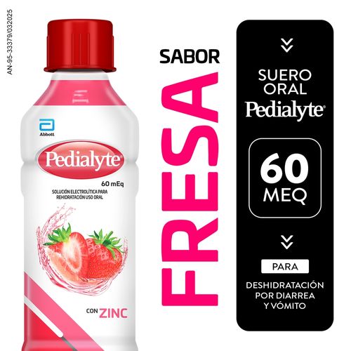 Suero de Rehidratación Pedialyte Líquido Fresa 60 mEq -500 ml