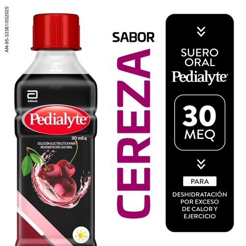 Rehidratante Pedialyte sabor cereza 30 mEq - 500 ml