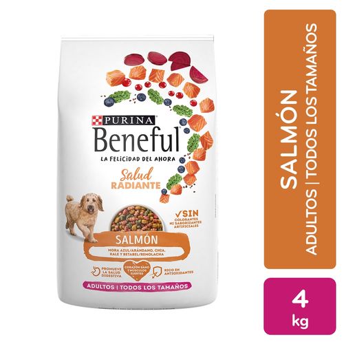 Alimento para perro adulto Beneful sabor salmón - 4 kg