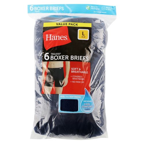 P6 Boxer Brief Hanes Elastico Cubiert L