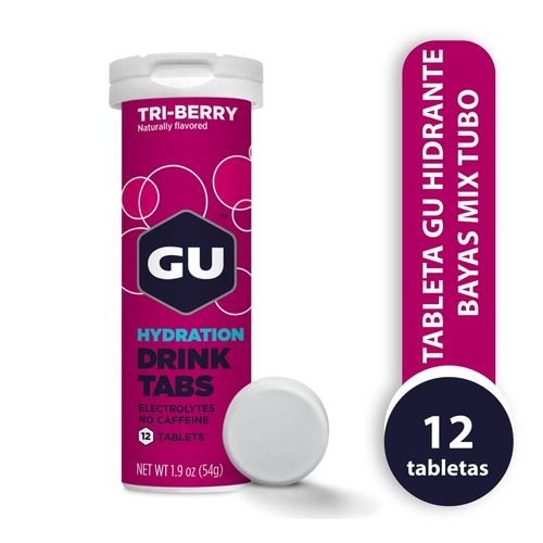 Tableta Gu Hidrante Bayas Mix Tubo - 10 Tabs