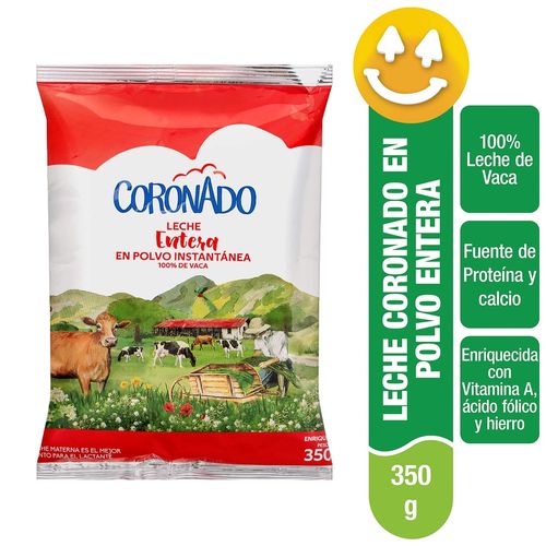 Leche Coronado Entera En Polvo Instantánea 100% De Vaca - 350 g