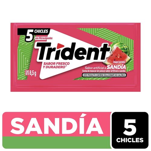 Chicle Trident Ssandía 6 unidades - 10.2 g