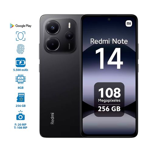 Celular Xiaomi Redmi  Note 14 8GB RAM 256GB Almacenamiento