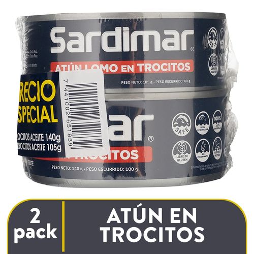 Atún Sardimar trocitos en aceite 2 pack - 245 g