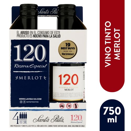 Vino Tin 4pk Vino Starit120 Merlot 187ml