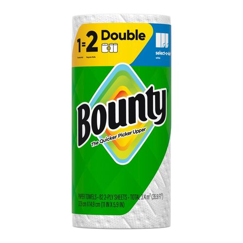 Toallas de Papel Bounty Select A Size de Rollo Doble con 82 Hojas - 1 Ud