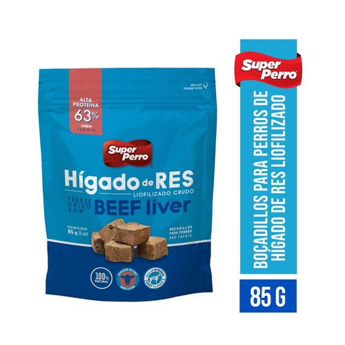 Bocadillos Super Perro sabor hígado y res liofilizado crudo - 85 g
