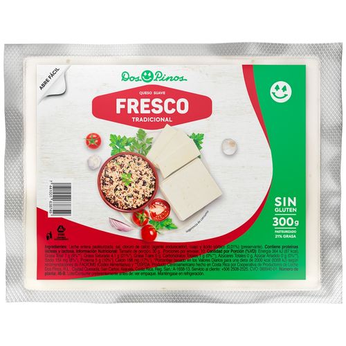 Queso Dos Pinos Turrialba Fresco, Sin Glúten- 300g