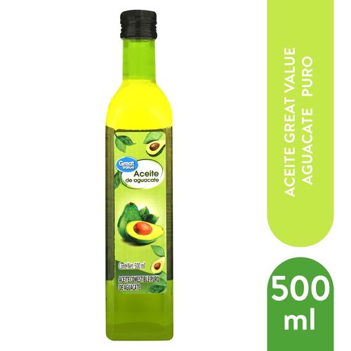 Aceite Great Value Aguacate Puro 500 Ml