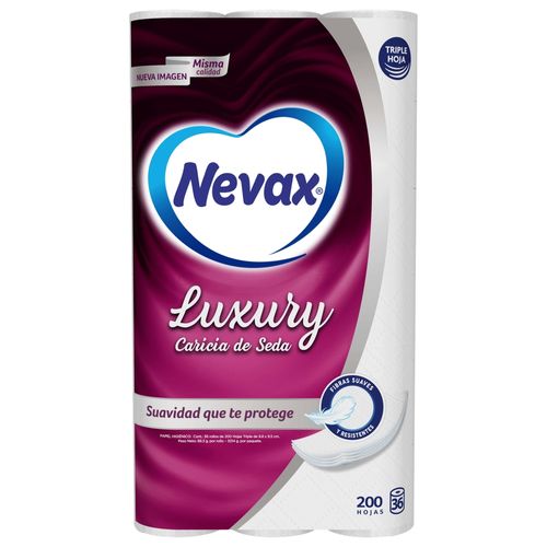 Papel Higiénico Nevax Luxury Caricia De Seda - 36 Rollos