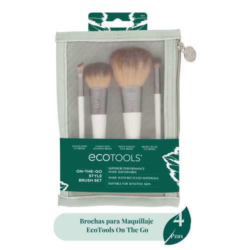 Set Brochas para Maquillaje On The Go EcoTools 4 Pzas