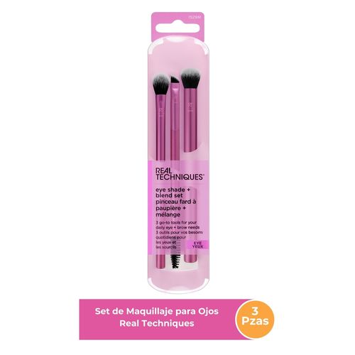 Set Brochas para maquillaje de ojos Real Techniques - 3 Pzas