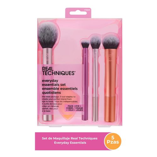 Set Brochas para maquillaje Real Techniques Everyday Essentials - 4 Pzas