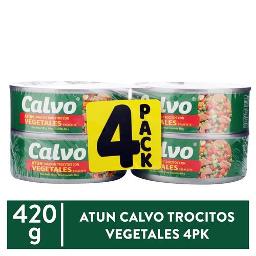 Atún Calvo con vegetales 4 pack - 420 g