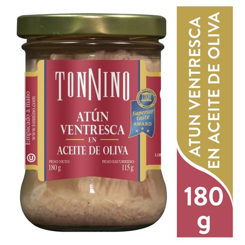 Atún Tonnino ventresca premium en aceite de oliva - 180 g