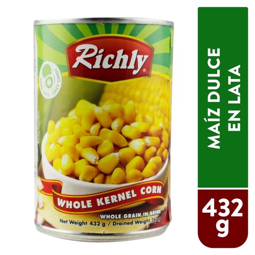 Maíz Richly Dulce Entero Lata - 262 g