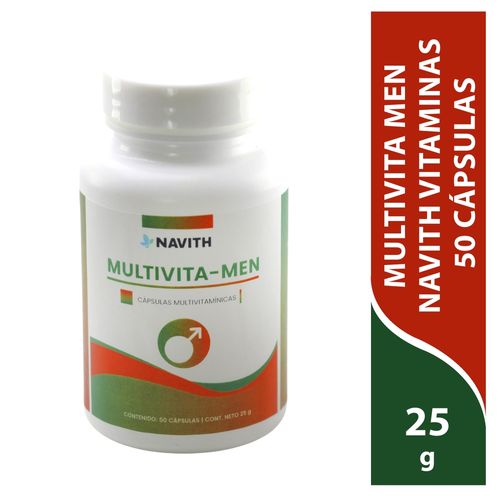 MultiVitaminico MEN NAVITH Vitaminas para Hombre 50 Capsulas