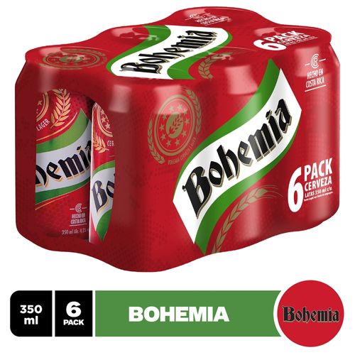 Cerveza Bohemia en lata  6 Pack - 2100 ml