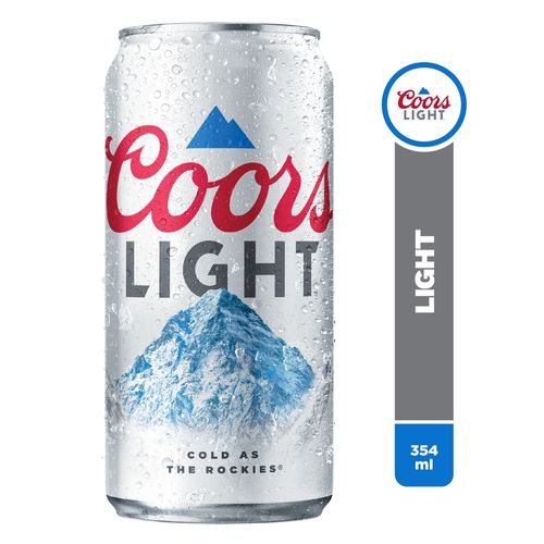Cerveza Coors Light Lata -354ml