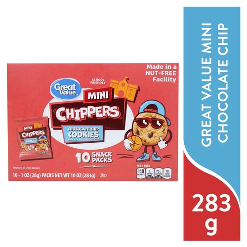 Galleta Great Value Mini Chocolate Chips 10 PACK - 283 g