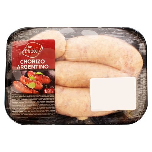 Chorizo Argentino Don Cristobal, Empacado, Precio indicado por Kilo