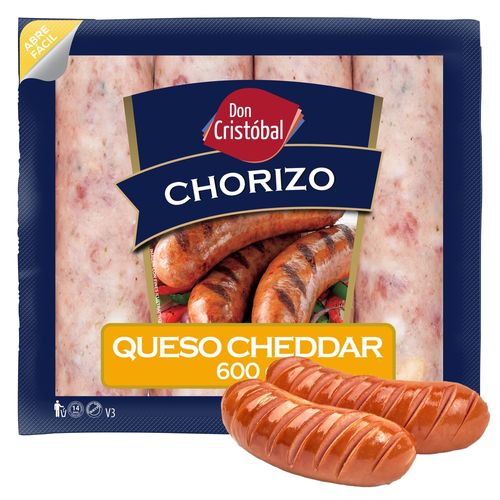 Chorizo precocido Don Cristóbal sabor queso cheddar - 600 g