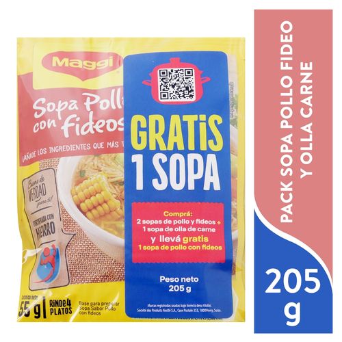 Pack Sop De Pollo Fide 205gr