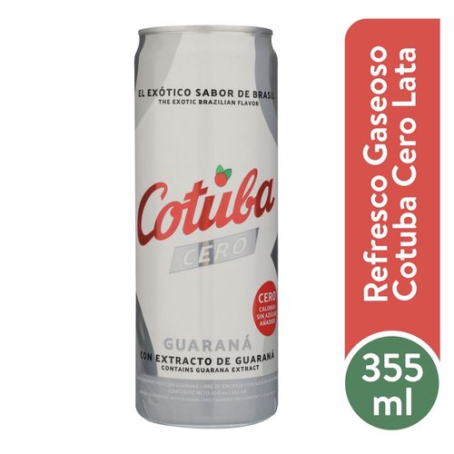 Refresco gaseoso Cotuba guaraná cero azúcar en lata - 355 ml