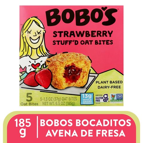 Bobos Bocaditos Avena De Fresa 185 G