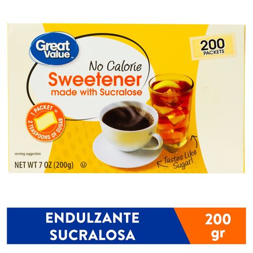 Endulzante Great Value sin calorías - 200 g