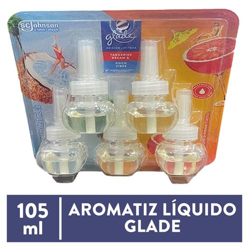 Aromatizante Glade líquido 5 pack - 105 ml