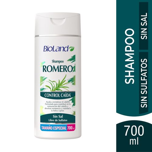 Shampoo Bioland Romero Control Caída - 700 ml