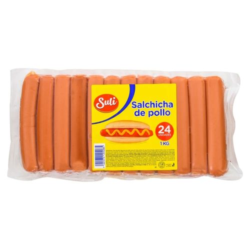 Salchicha Suli De Pollo 24 Unidades - 1 kg