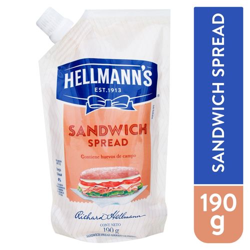 Aderezo Hellmann's para sándwich doypack - 190 g