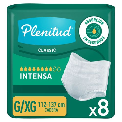 Pañal para adulto Plenitud Classic pants G/XG - 8 Uds