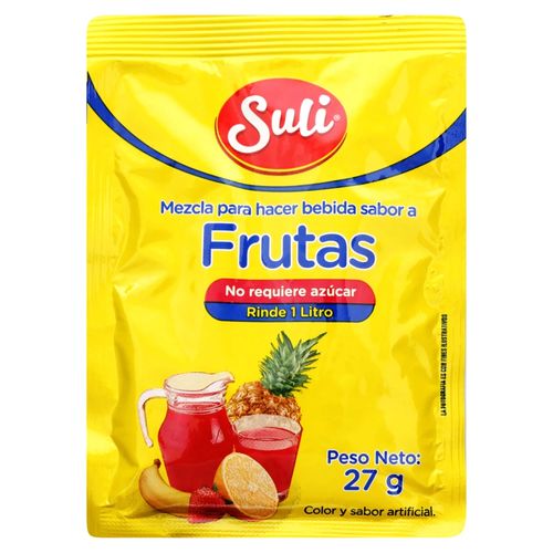 Mezcla Para Bebida Suli Sabor Frutas - 27 g