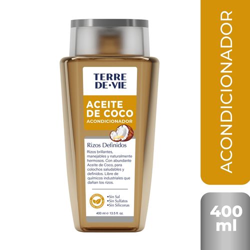 Acondicionador Aceite de Coco Terre De Vie Rizos Definidos- 400 ml