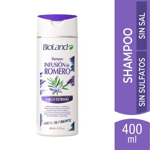 Shampoo Bioland  Infusión de Romero Largo extremo - 400 ml