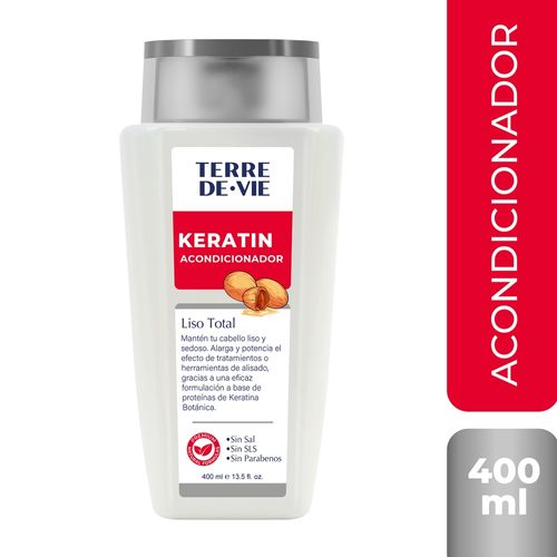 Acondicionador Keratin Terre De Vie Liso Total - 400 ml