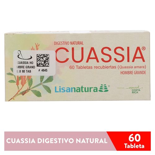 Cuassia Lisan caja 60 tabletas - Precio indicado por blister de 4 tabletas