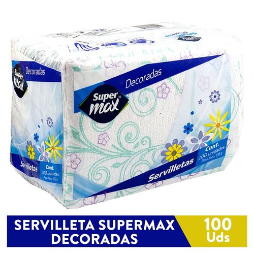 Servilleta Supermax Decoradas 100 Un