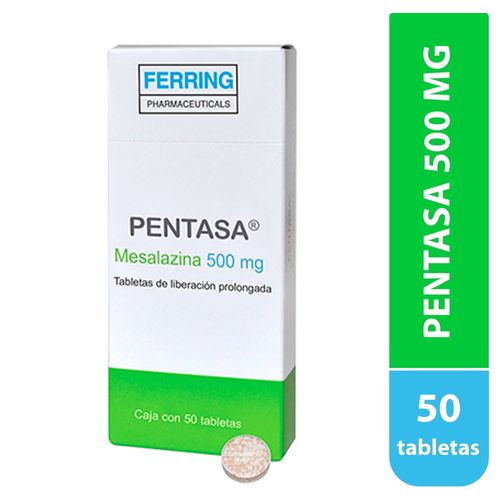Pentasa 500 mg caja 50 comprimidos - Precio indicado por caja