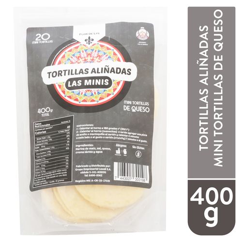 Mini Tortillas Alinadas Flor Lys 400 Ea